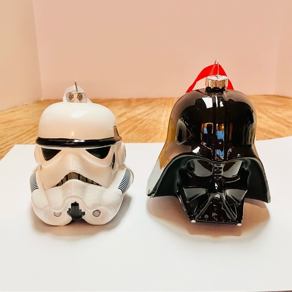 Hallmark Star Wars Stormtrooper & Darth Vader Ceramic Ornaments Set No Box - Picture 2 of 7